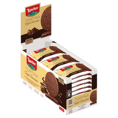 لوكر تورتينا ويفر بالشوكولاطه الثلاثية 21 غرام حزمة من 24