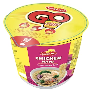 Lucky Me! Go Mini Cup Chicken Mami Flavour Instant Noodle Soup, 40g