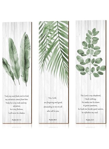 BPA Bible Verses Wall Decor 3 Pieces Rustic Inspirational Scripture Wall Art Religious Christian Decorations Wooden Hanging Wall Art Aesthetic Gift for Home Bedroom Wall Decoration House Decor