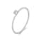 S925 Sterling Silver Platinum Bead Hoop Moissanite Stacking Ring, Size: No.7(MSR046)