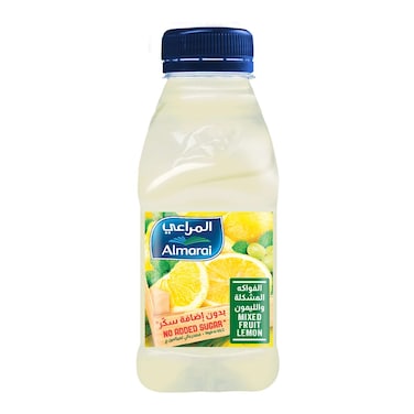 المراعي عصير ليمون  وفواكه مشكلة بدون سكر مضاف، 200 ملل