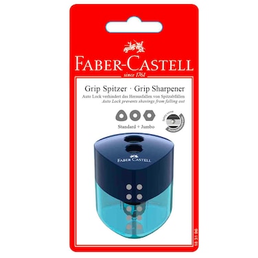 Faber-Castell Grip Sharpener Trend Double Hole, Assorted Colours