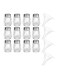 of 12 Clear Glass Salt and Pepper Shakers with Stainless Steel Tops and Funnel Tool for Weddings and Parties