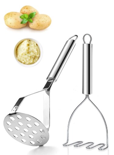 Potato Masher Stainless Steel, Mashed Potato Masher Kitchen Tool, Durable Mash Potatoes Masher Kitchen Utensils, Kitchen Gadgets Easy to Clean
