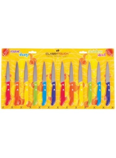 CLASSYTOUCH Stainless Steel 12 Pc Knife Set