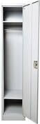INFINI HOMES 1 Tier Metal Steel Storage Locker Cabinet with Plastic Handle (Grey, 45L X 40W X 183H, 1 Door))