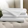 INFINI HOMES White Stripe Fitted Sheet Brushed Hotel Quality 90 GSM Ultra-Soft Wrinkle Resistant - Bottom Sheet - Deep Pocket Stretches Up to 20 cm (180 x 200) Fitted Sheet Only