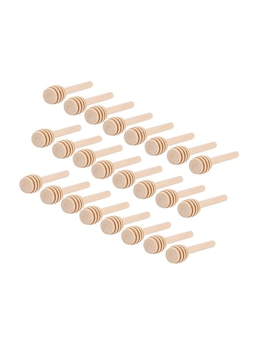 Wooden Honey Dipper Stick Beige 19 x 5 x 12cm