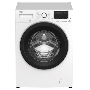 Beko 8kg Front Load Washing Machine, 1400 RPM, 15 Programme, Quick wash 14/28 min, 10 yrs warranty on Prosmart inverter motor,WTV8736XW(White Colour)