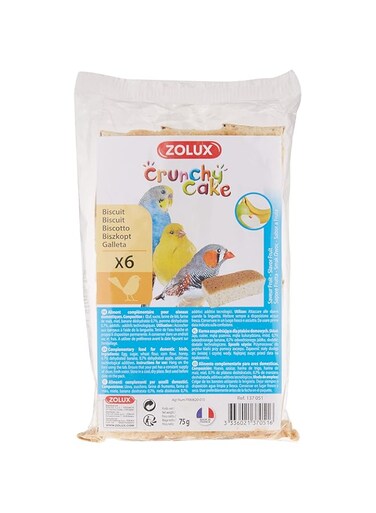 Zolux Crunchy Cake Apple &amp; Banana Biscuits - 6Pc