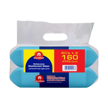 Carrefour Household 80 Wipes Pack of 2