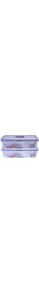LocknLock Classic Containers Set of 2 Piece, HPL816SA2, Clear/Blue, 0.8 Liter, Rectangular