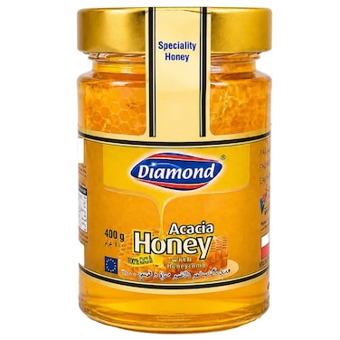 Diamond Acacia Honey with Honeycomb, 400g