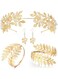 Coucoland Greek Goddess Jewelry Women - Gold Toga Athena Cleopatra Hercules Egyptian Aphrodite God Roman Accessories Set Leaf Headpiece Crown Halloween