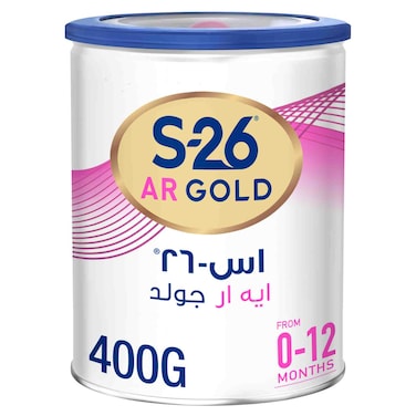 S-26 AR Gold Premium Starter Infant Formula Milk Powder, From 0 to 12 Months, 400g