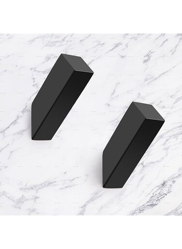 Oasisgalore Black Towel Hooks Matte Black Robe Hook, Modern Towel Hooks, 304 Stainless Steel Heavy Duty Wall Hooks Waterproof for Bathroom Bedroom Entryway Coat mudroom Garage, Wall Mounted 2 Pack