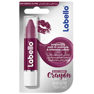 Labello Lipstick Crayon Colour Lip Balm Black Cherry 3g