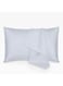 Linen Klub Standard Pillowcase 2Pc Set, 100% Cotton 250Tc Sateen Solid Dyed, Size: 50X75Cm, Silver