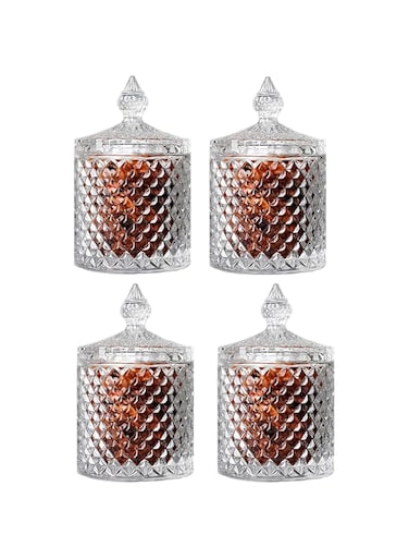 Large Glass Candy Jar, Crystal glass with for multi uses Container. storage capicity 600ml