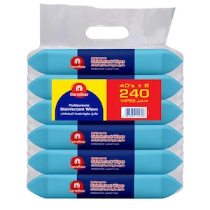 Carrefour Household Cleaning Wipes, 40 Wipes, Pack of 6