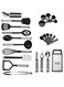 Arabest Silicone Cooking Utensil Set, 24pcs Non-stick Heat Resistant Silicone Cooking Kitchen Utensils Set, Bpa Free, Non Toxic Kitchen Tools Home Essentials with Stainless Steel Handle (Black)