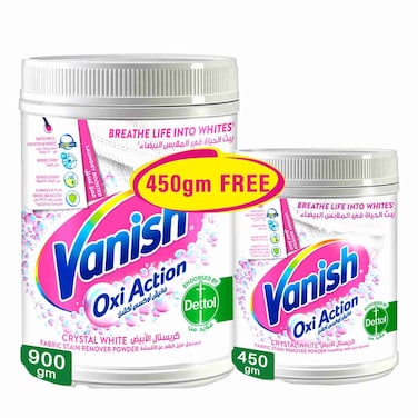 Vanish Oxi Action Stain Remover Powder 900g + 450 g - White Clothes