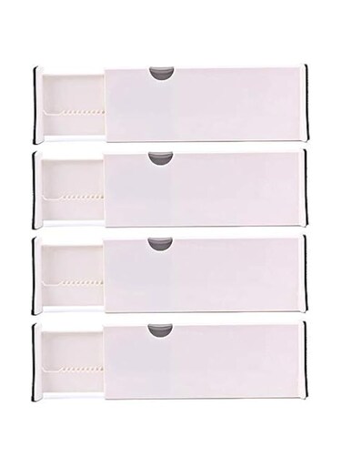 MIGHTDUTY Drawer Dividers with Anti-Scratch Foam Edges High Expandable Organizers (11-17in) - Pack of 4