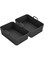TOMVAES Air Fryer Liner, 2 PCS Black Silicone Baking Pans, Reusable Air Fryer Molds, Non-Stick Oven Baskets, 8.5 Inch Square Food-grade Pots, Air Fryer Accessories, 21.5 * 14.5 * 7cm