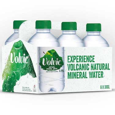 Volvic Natural Mineral Water 330ml, Pack of 6
