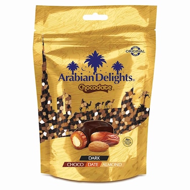 Arabian Delights Chocodate Dark Chocolate Coated Dates with Almond, 90g
