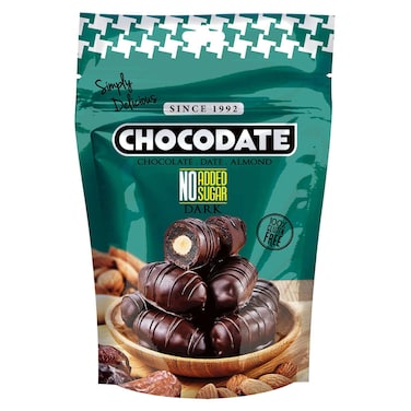 Chocodate No Added Sugar Dark Chocolate Covered Dates with Almond, 90g