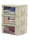 Foldable Storage Bag Organizers, Large Clear Window &amp; Carry Handles, Great for Clothes, Blankets, Closets, Bedrooms, and more (3-Pack, Beige)