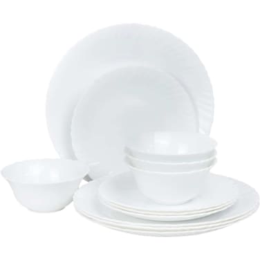 لاوبالا طقم عشاء  12 قطعة -أبيض-