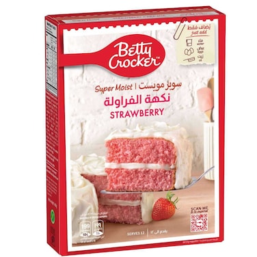Betty Crocker Supermoist Strawberry Cake Mix, 400g