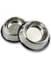 TAME Stainless Steel Dog Bowls 2 PCS,Dog Dishes 1L, Cat Bowl Water and Food with Rubber Base for Large Dogs, Cats, Puppy Rabbit and Kitten (Large)