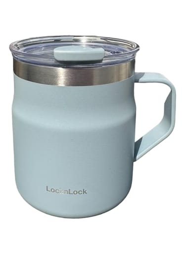 LocknLock Metro Mug 355ml Sky Blue &ndash; Double-Wall Insulated Stainless Steel Mug with Spill-Resistant Lid