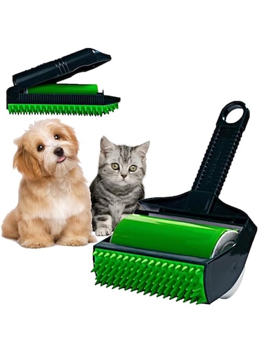 BIGTHREE Stick It Roller, Reusable Lint Roller, Stick It Pet Hair Remover, Pet Hair Remover Roller, mini Lint Roller for Pet Hairs, Couch, Crumbs, Clothes Clothes, Car Seats