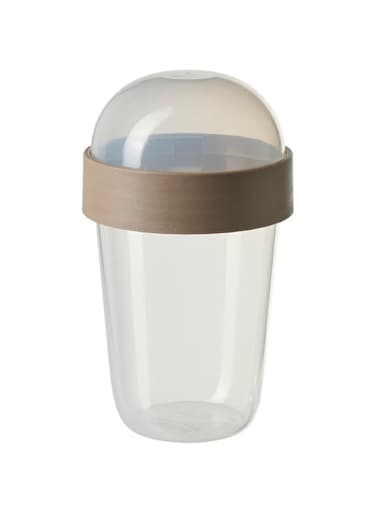 Digital Shoppy SPLITTERNY Snack container, transparent/light grey-brown, 300 ml