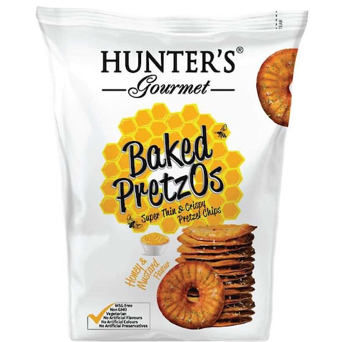 Hunter&#39;s Gourmet Honey and Mustard Baked Pretzos, 70g