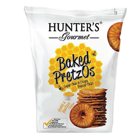 Hunter&#39;s Gourmet Honey and Mustard Baked Pretzos, 70g