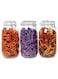 AKDC Glass Storage Jars With Lids 2000Ml Food Canisters Set Of 3
