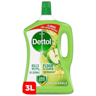 Dettol Antibacterial Floor Cleaner Green Apple Scent, 3L