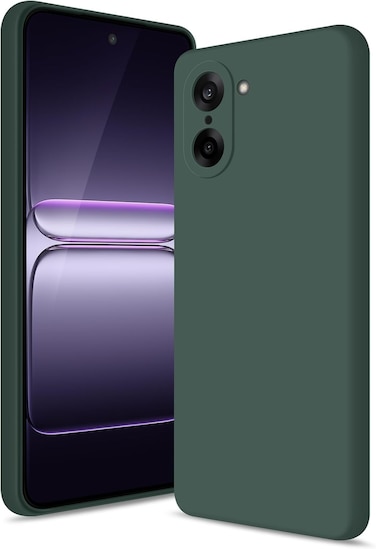 Case Compatible with OnePlus Nord CE5, Liquid Gel Rubber Bumper Case with Soft Microfiber Lining Cushion Slim Hard Shell Shockproof Protective Cover for OnePlus Nord CE 5 5G (Green)