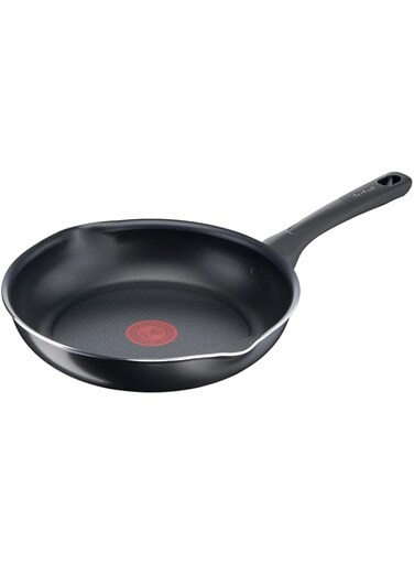 Tefal Day By Day ON B56406 Frying Pan, 28 cm, Deep Form, Gas, Electric and Ceramic Hobs, Effortless Cleaning, High Performance, Non-Stick Coating, Spout, Thermal Signal, Black