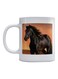 Horse Printed Mug White/Black/Brown