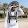 Hands-Free Wearable Sun Shade Umbrella with Harness &amp; Storage Pouch - 58cm Portable Weather Canopy