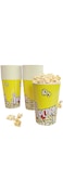 Al FAKHAMA Large Popcorn Cup 46 Oz (Pack Of 25) Disposable Leak-Free Stackable Paper Popcorn Cups buckets for Kids Party, Birthday, Movie Theater, Party Supplies - Pack Of 25