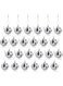 JIAKAI 24 Pcs Silver Disco Mirror Ball for Party Decoration, Christmas Tree Wedding Birthday Party Ornaments(4CM)