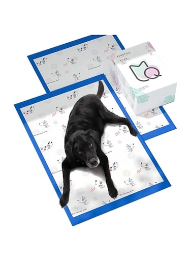 Mumoo Bear 80 Pack Large Dog &amp; Puppy Training Pads-Super Absorbent Puppy Pads-Anti Slip Dog Pads Training, Leak Proof &amp; Quick Dry Dog Pads+Plastic Border-Heavy Duty Dog Pee Mat (45 x 33cm)