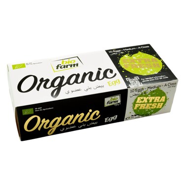 Biofarm Organic Extra Fresh Eggs, Medium, 10 PCS